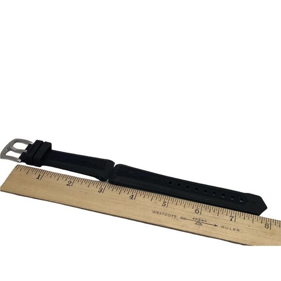 Men's Watch Aftermmarket Band Replacement For Tag Heuer Black Rubber Strap 22mm - Picture 6 of 7